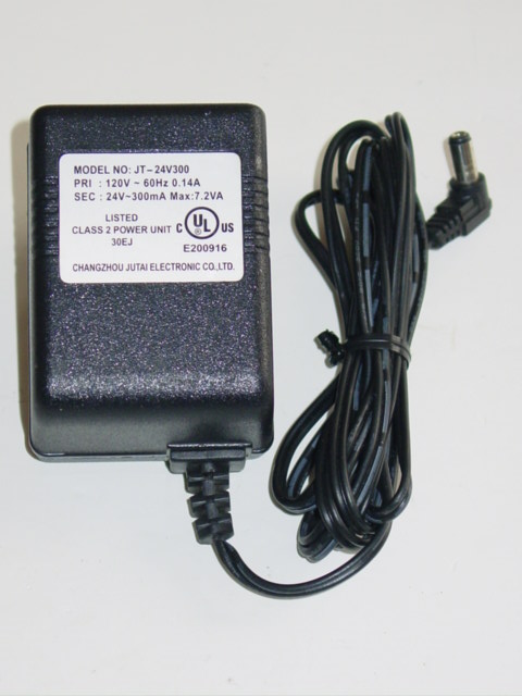 NEW Changezhou Jutai JT-24V300 AC Adapter 24V 300mA JT24V300